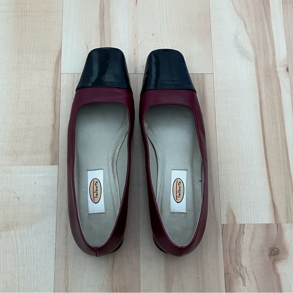 Maroon and Black Talbots Heels, Size 6 Narrow